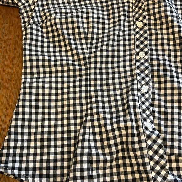 Liz & Co Black and White Check Buttoned Blouse sz S - Picture 12 of 12